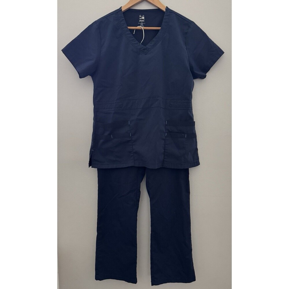 Dagacci Ladies Medium Navy Scrub Set~Multiple Pockets!
